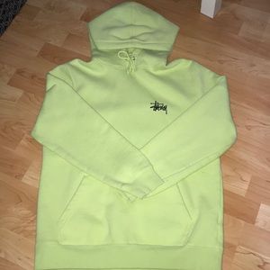 Bright mint green Stussy hoodie